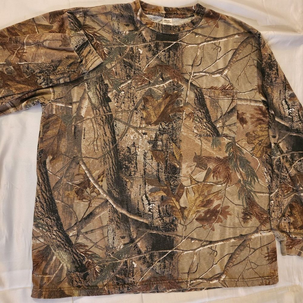 Vintage Liberty Realtree Camo Shirt Men XL‎ Y2K Grunge Deer Hunting Outdoorsman